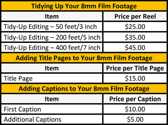 Once your film has been converted, we can tidy up your footage to give it a more polished look and feel. This includes editing out gaps and jumps in film frames (common on old film due to splices and damage to sprocket holes from old film projectors), as well as correcting colour, contrast and exposure in your footage.